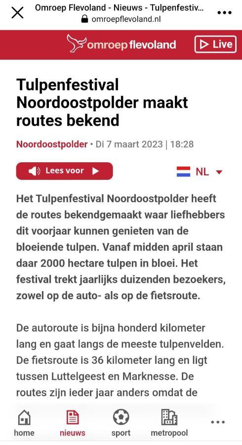 Vakantiehuis Aan Het Bos - Gelegen Aan De Tulpenroute Bant 外观 照片